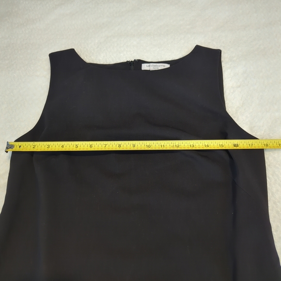 Liz Claiborne Dress Black Sleeveless Sheath Knee-length Lined Petite Size 12P - Picture 4 of 6